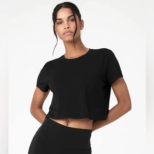 Black Crop Top T-Shirt